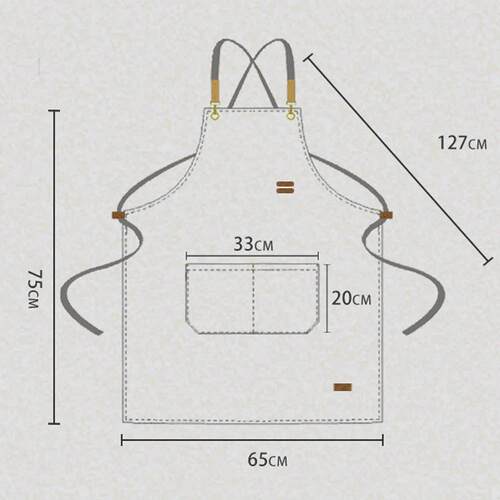 Canvas Waterproof Apron With Four Pockets, Perfect For Resta