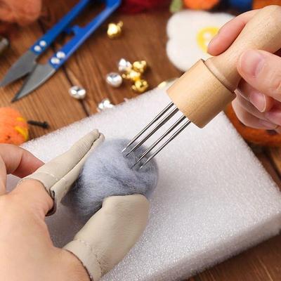 70PCS Needle Felting Kit Wool Felt Needle Wool Felt Pocked N