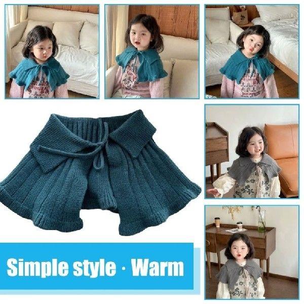 Girls Decorative Shawl Tied Strap Detachable Faux Collar