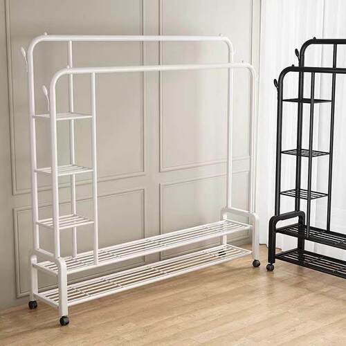 Double Rods Clothes Rack,Clothing Rack Hanging Wardrobe Rack