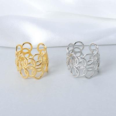 Cross-border circle ring female personality ins open exagger