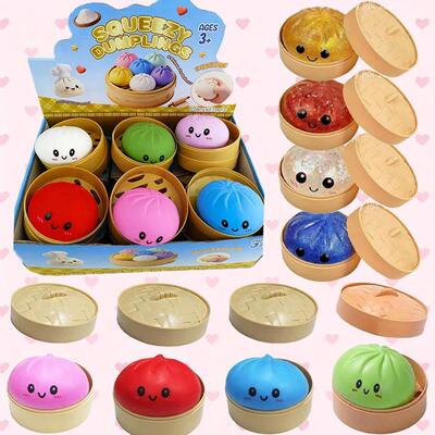 Glitter Dumpling Squishies Toy Bun Baozi Dumpling Mystery Bo