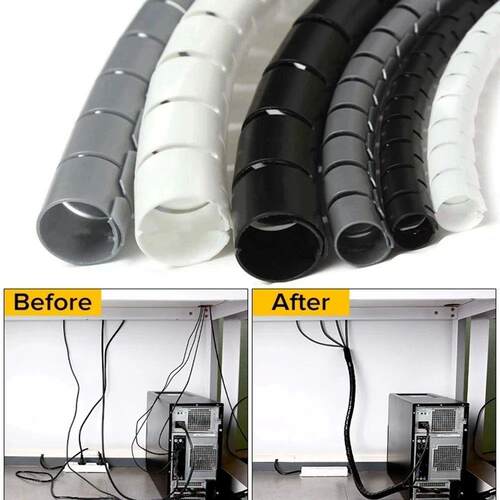 2M/1M Flexible Spiral Cable Wire Protector Cable Organizer C