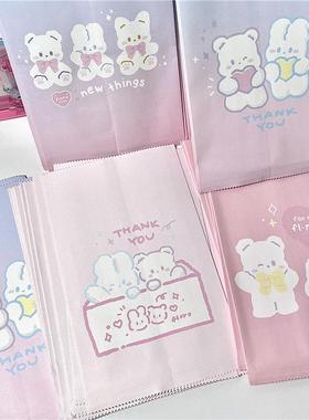 Korean style ins cute bear gift bag bread bag paper bag sund
