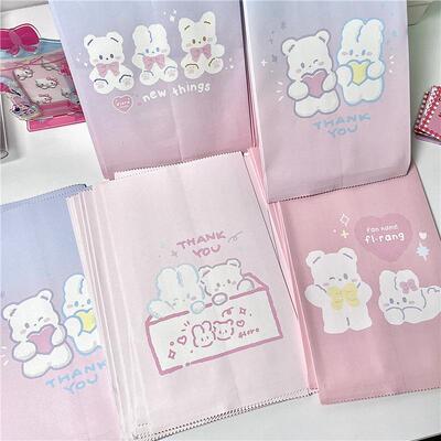 Korean style ins cute bear gift bag bread bag paper bag sund