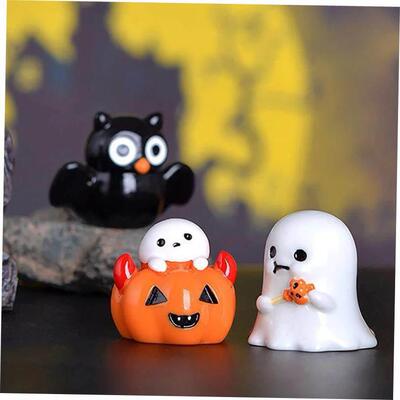 10pcs Halloween Micro Landscape Miniature Figurines Resin