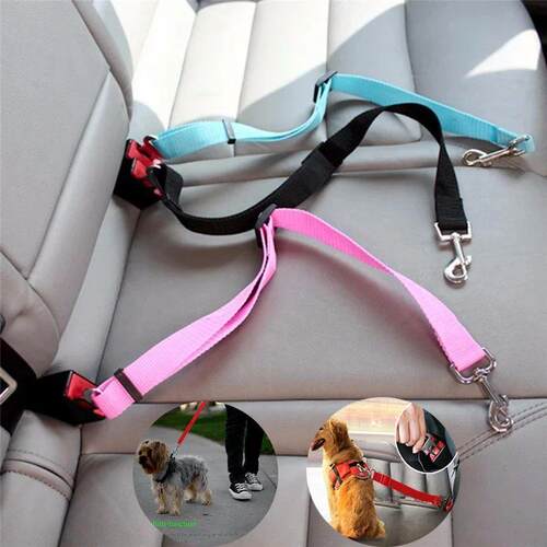 Adjustable Pet Cat Dog Car Seat Belt Pet Seat Vehicle Dog Ha