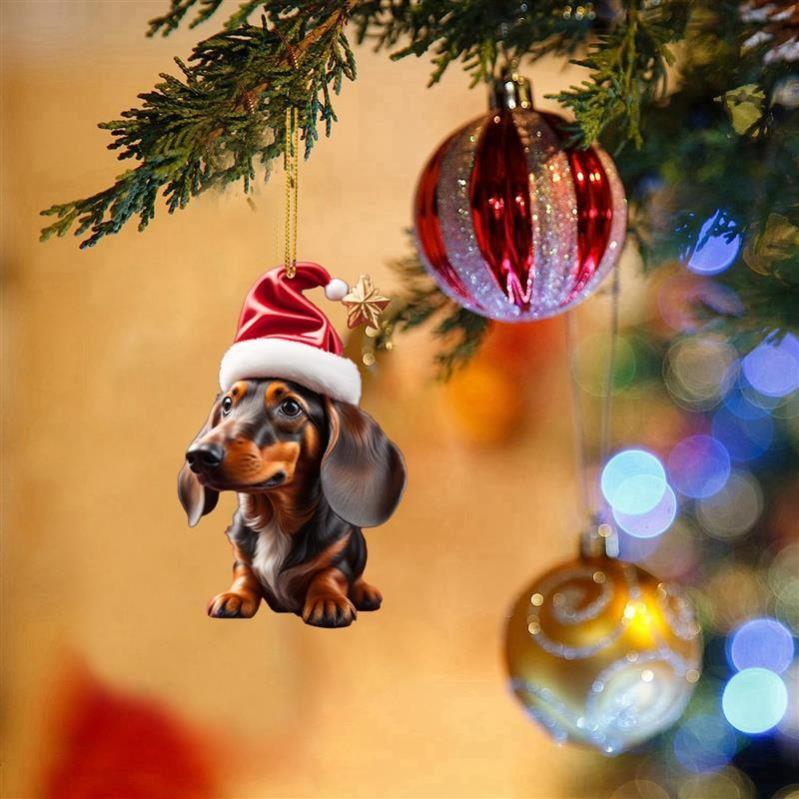 Cartoon Cute Dog Ornament Christmas Tree Decoration Car Home