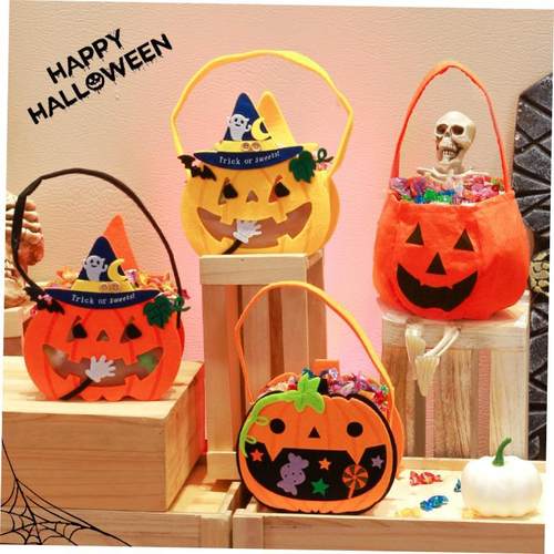 Halloween Party Portable Non-woven Candy Bag Bat Three-dimen