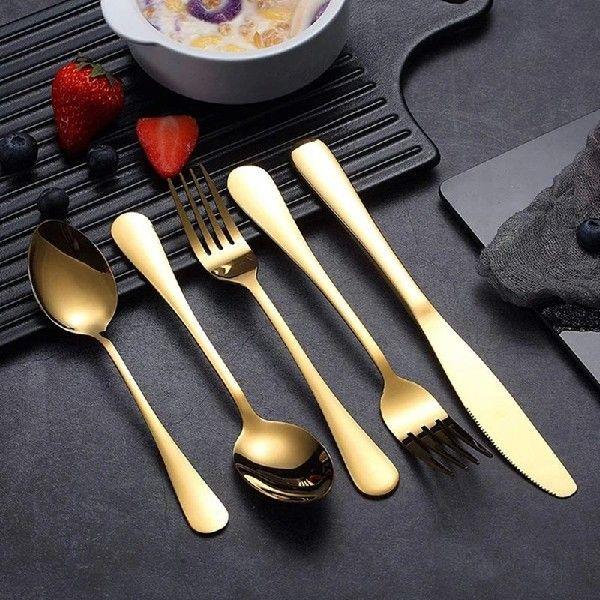 5 Pieces Tableware Sets Stainless Steel Cutlery Spoon Fork