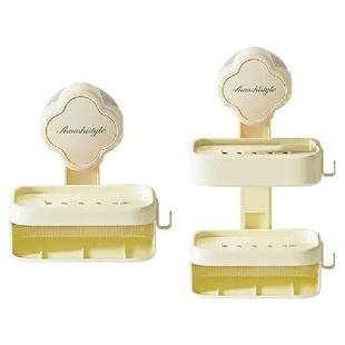 Shower Soap Holder Suction Cup Double Layer Suction Soap