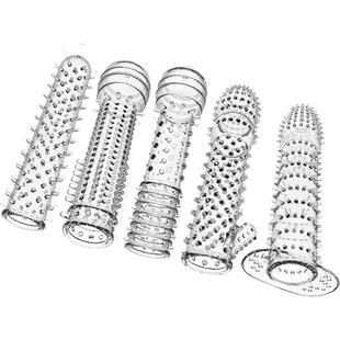 New Reusable Extension Condom Penis Sleeve Male Enlargement