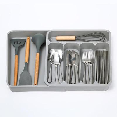 Cutlery Storage Tray Expandable Tableware Organizer Spoon Fo