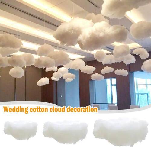 Artificial White Cotton Cloud Wedding Background Decor Props