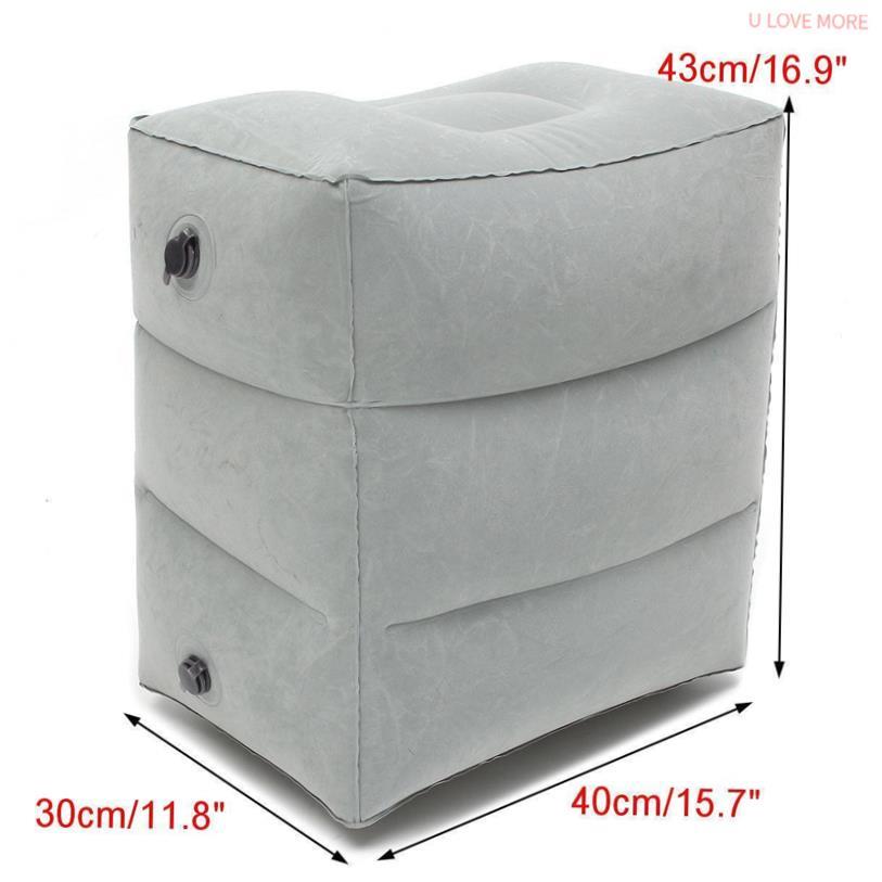 Useful Inflatable Portable Travel Footrest Pillow Plane Trai