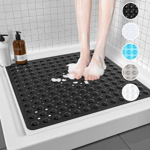 1PC, square PVC bubble leak hole with suction cup shower non