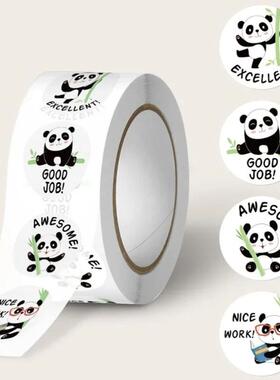 500Pcs 2.5cm Cute Animal Panda Label Stickers Roll for Envel
