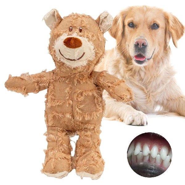 Squeaky Bear Toy Stuffed Puppy Pet Toys Interactive Plush