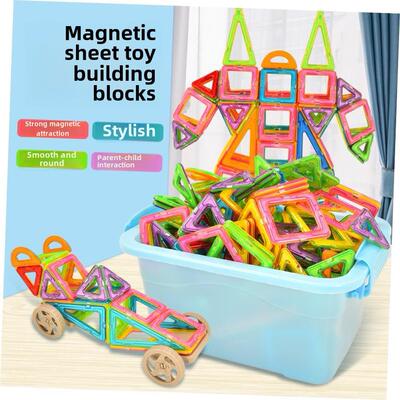 Kids Creative Magnetic Blocks Building Tiles Stacking Toys