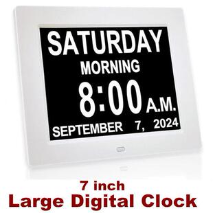 Large Digital Clock for Seniors Calendar Alarm Day Elderly