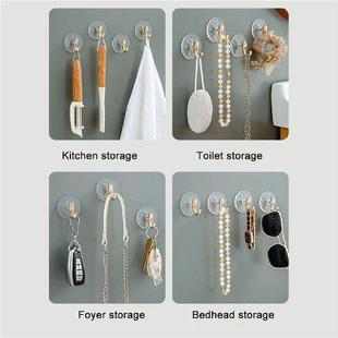 Perforated Non Bathroom Adhesive Light 4pcs Hook Plastic