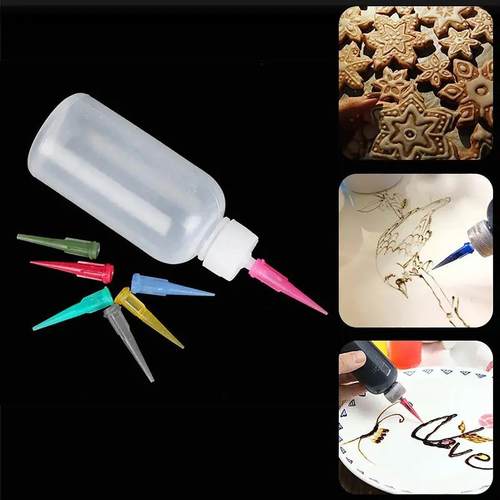 Cream Jam Painting Squeeze Bottles with 7 Nozzles Cake Decor