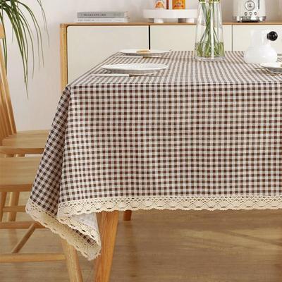 Tablecloth cloth plaid desk mat tea table mat table cloth