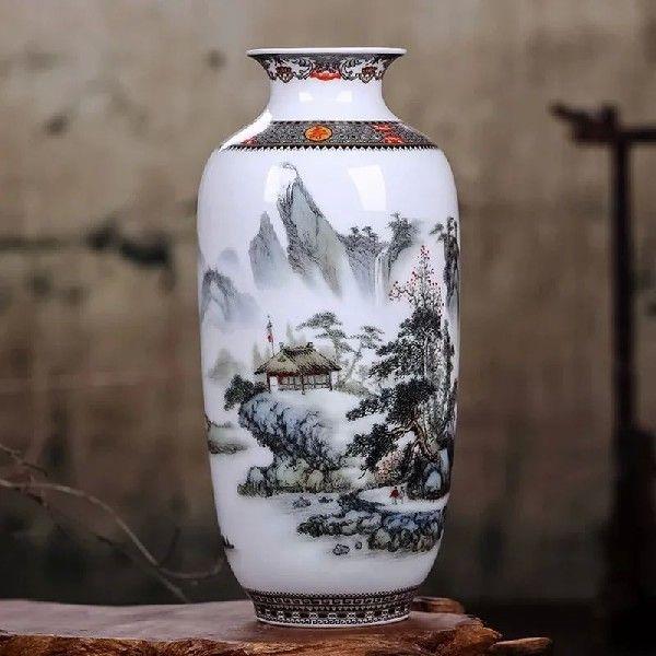 Jingdezhen Ceramic Vase Retro Chinese Traditional Vase Home