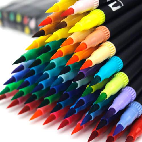 12/24/36/48 Colors Art Marker Dual Brush Pens Brush and Fine