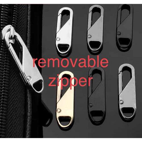 可拆卸拉炼头衣服 metal removable zipper bag coat fix parts