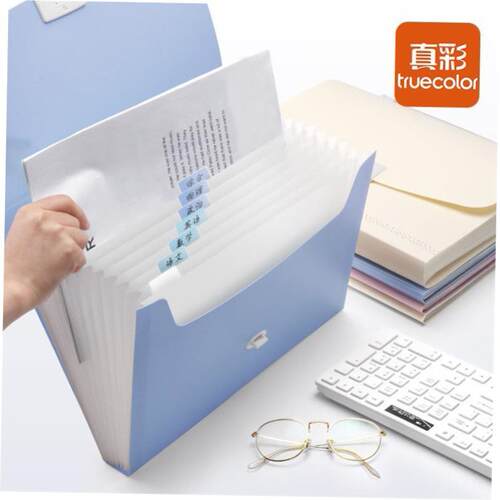 A4 Organ Bag Folder File Storage Box风琴文件夹大容量试卷收纳