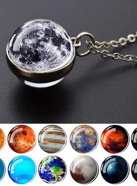 Solar System Universe Space Moon Sun Earth Planet Necklaces