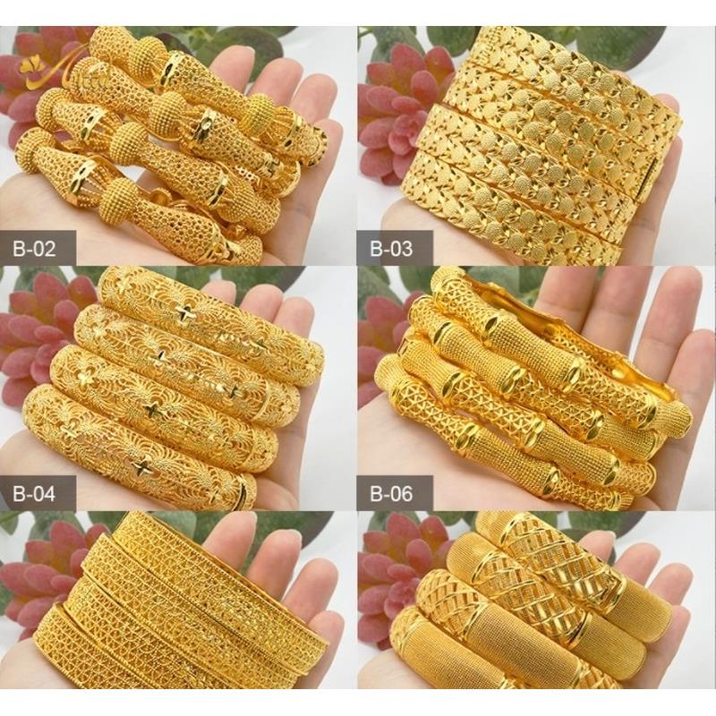 24K gold plated bracelet Dubai bride Gold Bracelet 沙金手镯