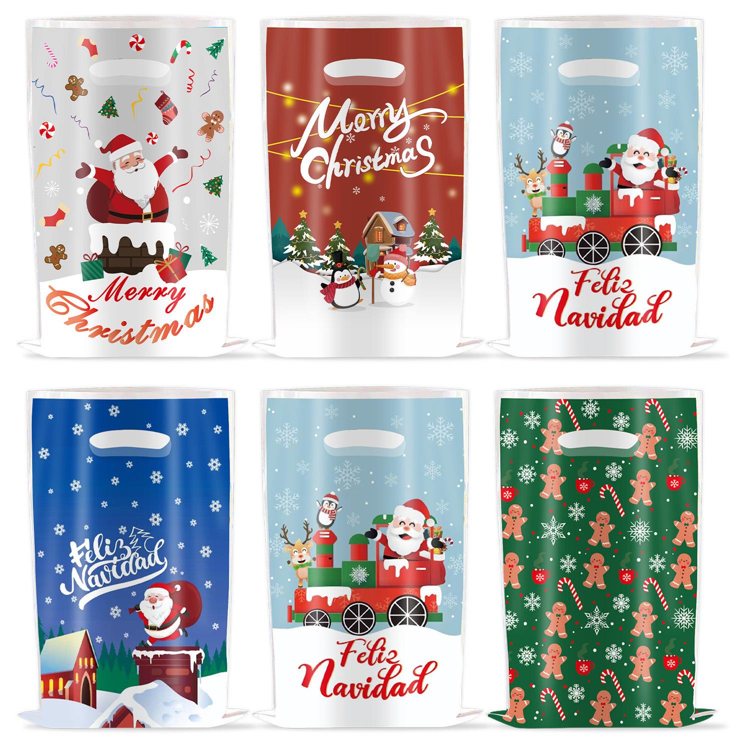 10pcs Christmas gift bag cartoon bag圣诞节礼品袋卡通儿童袋子