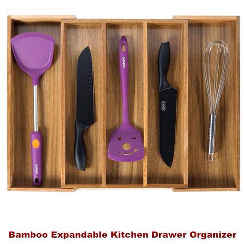 Expandable Kitchen Drawer Organizer Holder Cutlery Tray