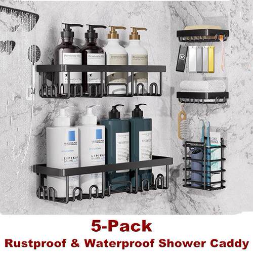 Shower Caddy Corner Shelves Rack Bathroom Organizer Storage