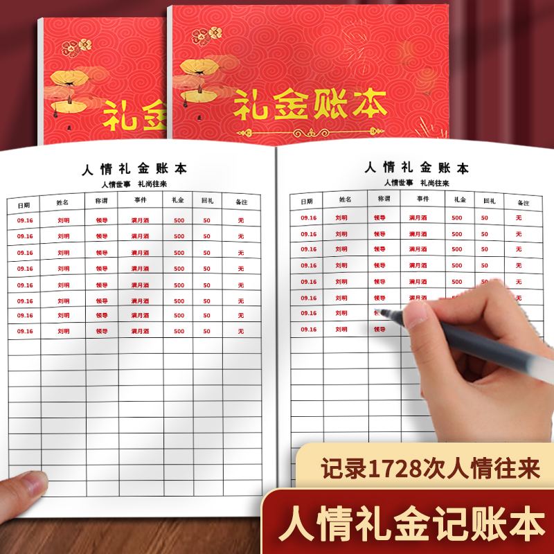 人情礼金2025年新款台账本