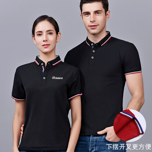 Хлопковая элитная футболка polo подходит для мужчин и женщин для работы, делается под заказ, короткий рукав
