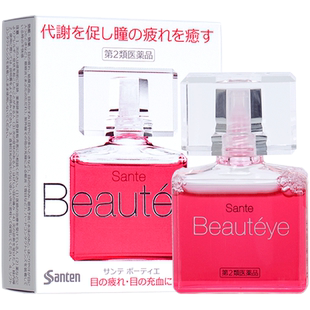 日本参天Beautyeye玫瑰眼药水缓解眼疲劳模糊干涩结膜充血红血丝