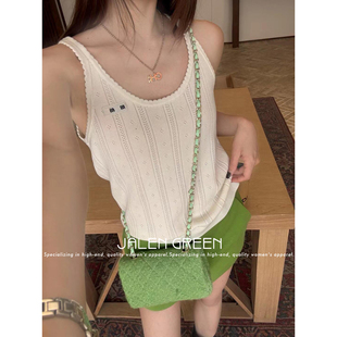 22辣妹出街吸睛100%夏日必穿质感拉满吊带纯白背心 JALEN GREEN