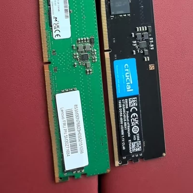 英睿达DDR5 16G 4800MHz台式机内存条，拆机件，图片