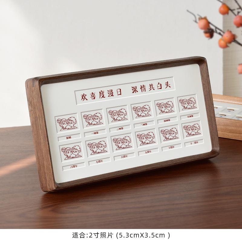纪念日证件照相框DIY亲子装饰画
