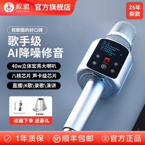 权盟 R2(标椎版)权盟麦克风话筒音响一体内置声卡全民无线唱歌家