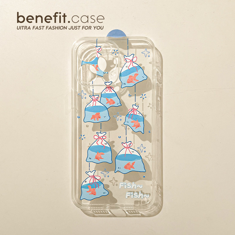 benefit创意卡通口袋金鱼17适用于iphone16prom