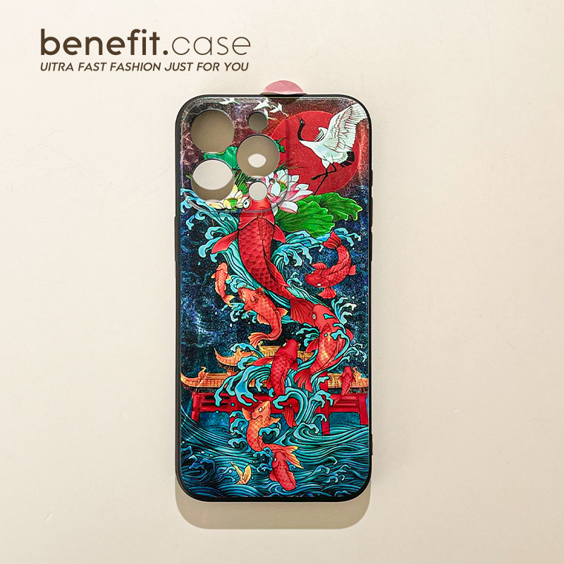 benefit新中式插画鲤鱼跃龙门17适用于iphone16pr