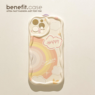 benefit小清新云朵彩虹小众17pro16适用于苹果15手机壳13iphone14promax新款 8plus硅 12套11文艺女xsmaxxr个性