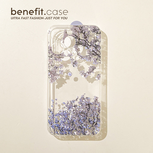 11透明xsmax硅胶xr防摔8p 14套12个性 benefit中式 古风月夜花落17适用于iphone16promax苹果15PRO手机壳13新款