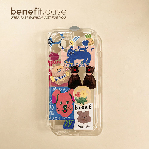 benefit硅胶苹果手机壳日韩