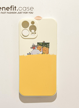 Benefit艺术油画麦田里的梵高17pro16适用15苹果13手机壳iphone14promax新款12保护套11卡通xsmax透明xr硅胶