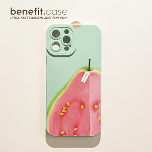 benefit红心番石榴芭乐17pro16适用iphone15promax苹果13手机壳14promax新款 12套11小众xsmax全包xr硅胶8p7p